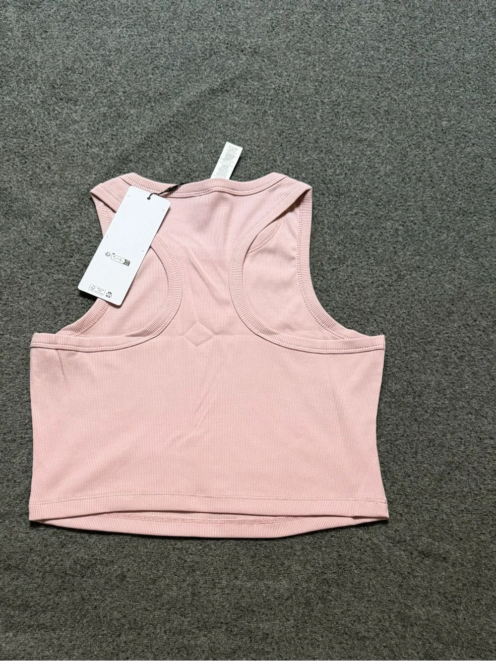 ALO Yoga Pink Ribbed Cropped Tank